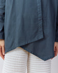 Close-up of the asymmetric hem on the Yaccomaricard Ashin Shirt.