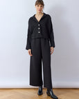 Pintuck Cotton Jersey Trouser