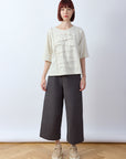 Pintuck Cotton Jersey Trouser