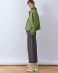 Pintuck Cotton Jersey Trouser