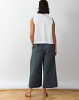 Pintuck Cotton Jersey Trouser