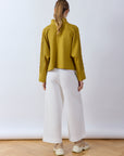 Pintuck Cotton Jersey Trouser
