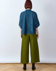 Pintuck Cotton Jersey Trouser