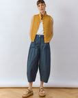 Yaccomaricard Obaru Trousers in stone blue with baggy oval shape.