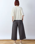 Pintuck Cotton Jersey Trouser