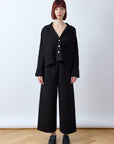 Pintuck Cotton Jersey Trouser
