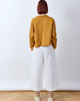 Pintuck Cotton Jersey Trouser