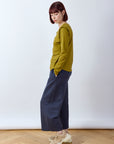 Pintuck Cotton Jersey Trouser