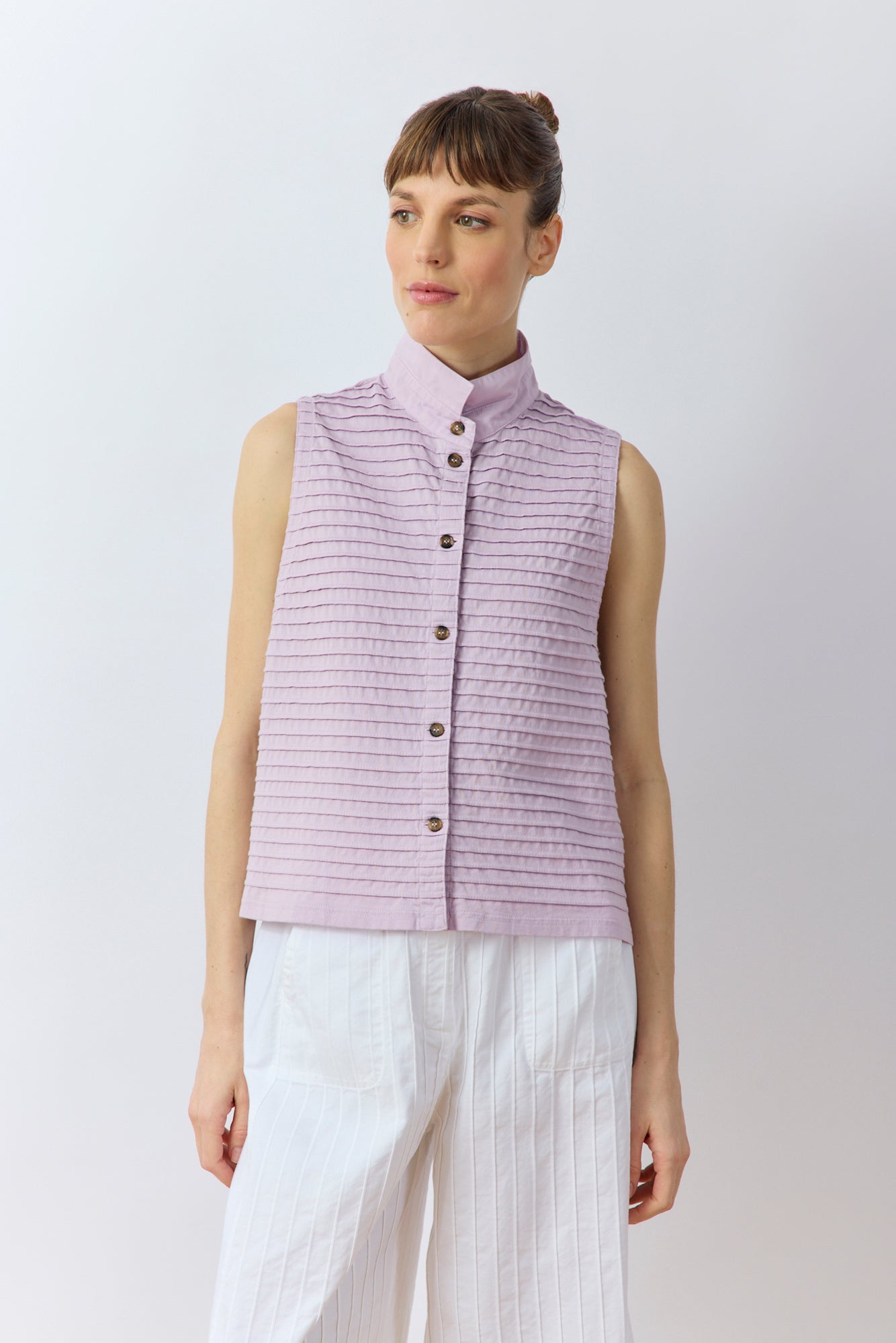Yaccomaricard Kantan Jersey Waistcoat in Lilac Purple – Spring Summer 26.