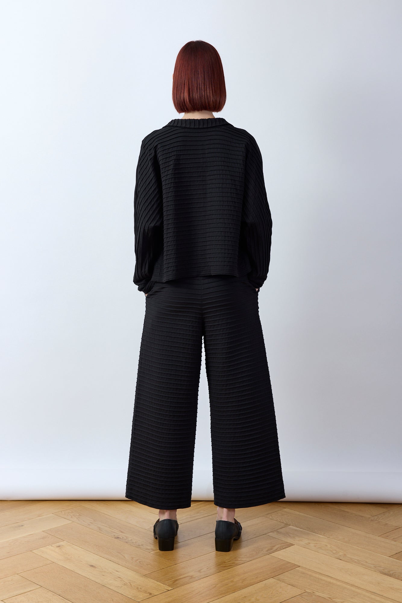 Pintuck Cotton Jersey Trouser
