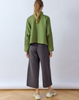 Pintuck Cotton Jersey Trouser