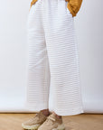 Pintuck Cotton Jersey Trouser