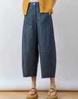 Yaccomaricard Obaru Trousers in stone blue with elasticated waist and side pockets.