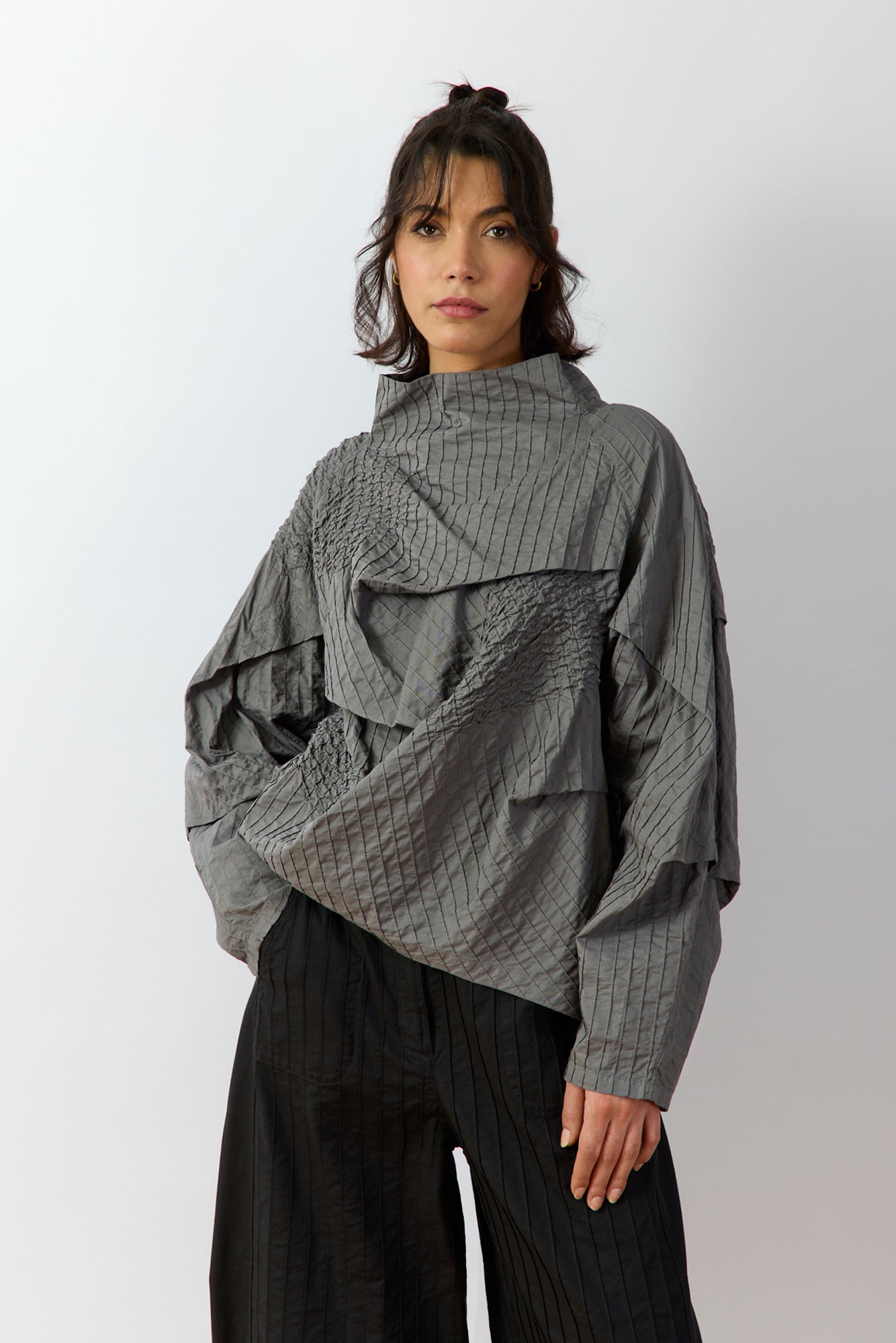 Shibo Top in ash by Yaccomaricard, it can be simply washed and left to dry, no ironing is required.