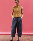 Yaccomaricard Obaru trousers in stone blue - Crafted from soft cotton muraito.