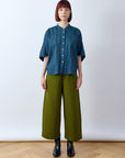Pintuck Cotton Jersey Trouser