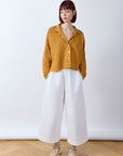 Pintuck Cotton Jersey Trouser